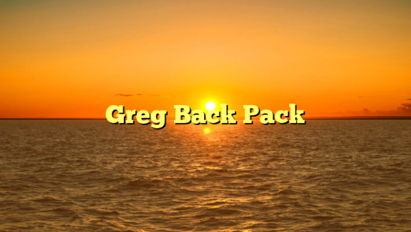 Greg Back Pack